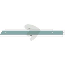 Venstreskinne til gallerplov, nr 2, model 27590402, designet til spænding.