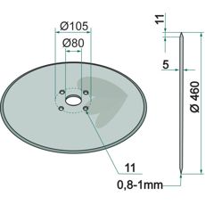 Skive-forplov Glat, Ø 460 x 5 mm, designet til holdbarhed og ydeevne.