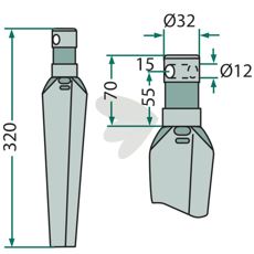 Niemeyer rotorharvetand, perfekt til flere Euroma-applikationer.
