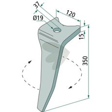 Robust KG rotorharvetand, designet til effektiv jordbearbejdning og holdbarhed.
