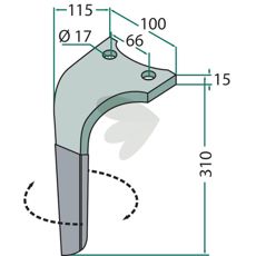 En rotorharvetand fra Rabe og Sauerburger, perfekt til jordbearbejdning og effektiv anvendelse.