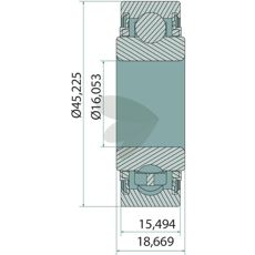 Leje 240199, designet til holdbarhed i krævende arbejdsmiljøer for landbrug og konstruktion.
