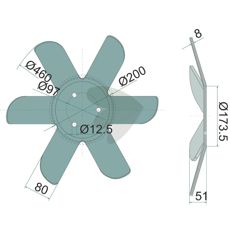Skiveplov venstre, Ø 460x6 mm, fremragende til effektiv pløjning og bearbejdning.
