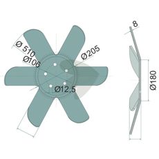 Robust spadetallerken venstre, Ø520x8 mm, tilpasset til effektivt arbejde.
