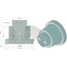 Højkvalitetsleje komplet M20 x 2.5 til forskellige maskiner i landbruget.