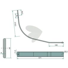 Pakmellemfjeder til afskrabere, robust og holdbar til landbrug.