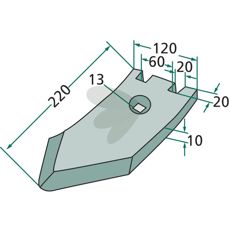 Spids 200062677 til traktorer og landbrugsmaskiner, høj kvalitet og holdbarhed.