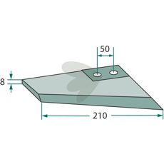 Skær venstre 250mm, ideelt til effektiv skæring inden for landbrug.