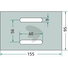 Maschio plastafskraber, model 26100667, velegnet til forskellige landbrugsmaskiner.