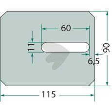 Amazone afskraberplade 6083200, perfekt til holdbar anvendelse.