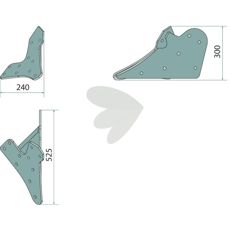 Venstre saddel 073412R, praktisk og holdbar til langvarig brug.