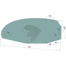 Vendeplade højre 14"- 20", egnet til forskellige typer af traktorer og maskiner.