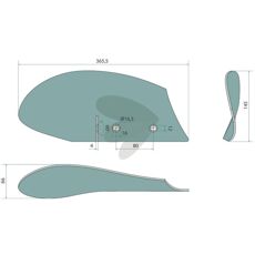 Vendeplade 066881R, perfekt til traktorer, garanterer høj ydeevne og langvarig holdbarhed.