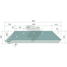 Skær 20" højre til vendbar spids, perfekt til mange anvendelser.