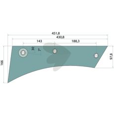 Højre vendeskivebryst 073227R, designet til at klare hårde arbejdsforhold.