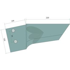 Højre kantbryder model 073615R, perfekt til din traktor eller landbrugsmaskine.