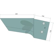 Venstre kantbryder model 073616R, ideel til effektiv markbearbejdning.