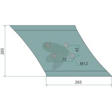 Skær højre 096550, pålideligt og effektivt skærværktøj til traktor.