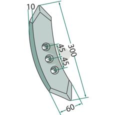 Forstærket skær, designet til hårde arbejdsforhold og øget holdbarhed.