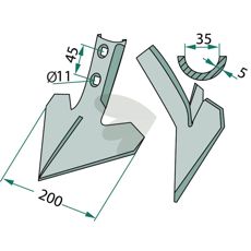 Gåsefods skær 200x5, konstrueret til høj ydeevne og holdbarhed i hårde miljøer.