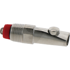 Nippel i rustfrit stål, 63 mm lang, perfekt til forskellige installationsbehov.