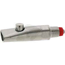 Nippel i rustfrit stål, 105 mm lang, til holdbare og korrosionsbestandige forbindelser.