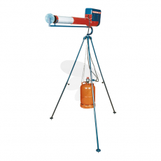 Fugleskræmme gaskanon på 1.5m stativ, til sikker og effektiv fugleskræmsel.