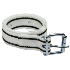 Hvidt markeringsbånd i størrelse 900 x 40mm, ideel til mærkning af områder.