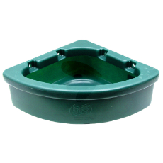 Hjørne fodertrug med 20 liters kapacitet, sparer plads i stalden.