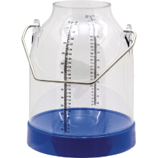 Malkespand i blå farve, ideel til indsamling af mælk.