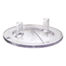 Transparent låg til malkespand af polycarbonat for holdbar opbevaring.