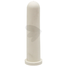 Hvid sut med slidse, 125 mm, ideel til kalve og nem at rengøre.