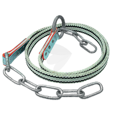 Nylonrem 1950 mm med metalafdækninger og plastbeslag for øget holdbarhed.