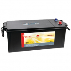 Batteri 12V 180Ah med målene 513x225mm, fremragende til tunge landbrugsmaskiner.