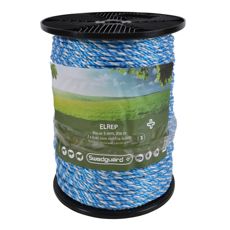 Spole med 300 m blå/hvid elreb, 5 mm, perfekt til reparationer og installationer.