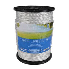 Elreb Pro+ 5 mm hvid spole, 300 m, ideel til anvendelse inden for landbrug og havearbejde.