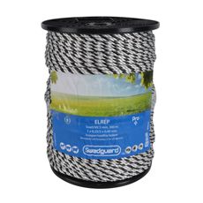 Elreb Pro+ 5 mm sort/hvid på spole, perfekt til have- og landbrugsarbejde, 300 m lang.