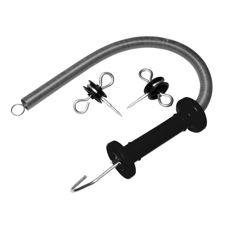 Fjederlåge med indbygget fjeder, komplet sæt til nem installation og anvendelse.