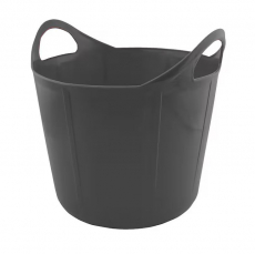 Hansbo Sport vandtrug Flexi i sort, 17 liter, perfekt til at give vand til dyr.