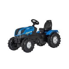 rollyFarmtrac New Holland, en farverig og hurtig traktor til børn.