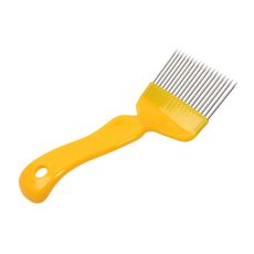 Holdbar afdækningsgaffel med 18 vinklet tænder for effektiv anvendelse.