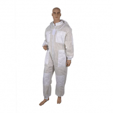 Hvid bomuldsslør med tre lag, ergonomisk og åndbar til brug.