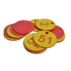 Nummererede plastskilte 1-100 til bistade, fra Willab.