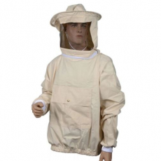 Hvid enlags bihat i 100% bomuld, let og åndbar.