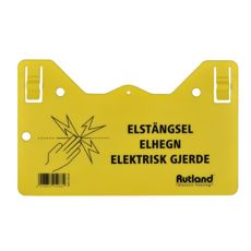 Advarselsskilt med tryk, synligt fra begge sider for maksimal sikkerhed.