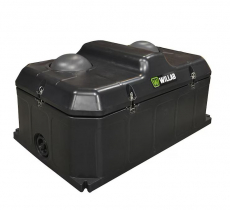 Stort vandtrug med plads til to bolde, rummer 100L vand til dyrene.