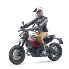 Scrambler Ducati Desert Sled model i skala 1:16, perfekt for samlere.