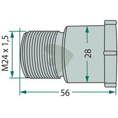 Holdbar gevindbolt til sikre fastgørelsesanordninger inden for landbrug og konstruktion.