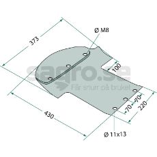 Viser slæbesko venstre - 397602450, en kritisk komponent for maskiner.