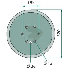 Stødtallerken 640058, sikrer effektiv anvendelse af landbrugsmaskiner.